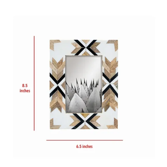 Geometric Pattern Wood Picture Frame, 4X6-Kirkland's Home Fashion