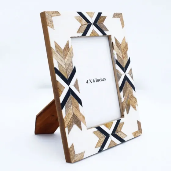 Geometric Pattern Wood Picture Frame, 4X6-Kirkland's Home Fashion