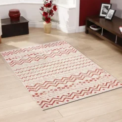 Geometric Stripe Sun Shower Outdoor Area Rug, 7X9-Kirkland's Home New