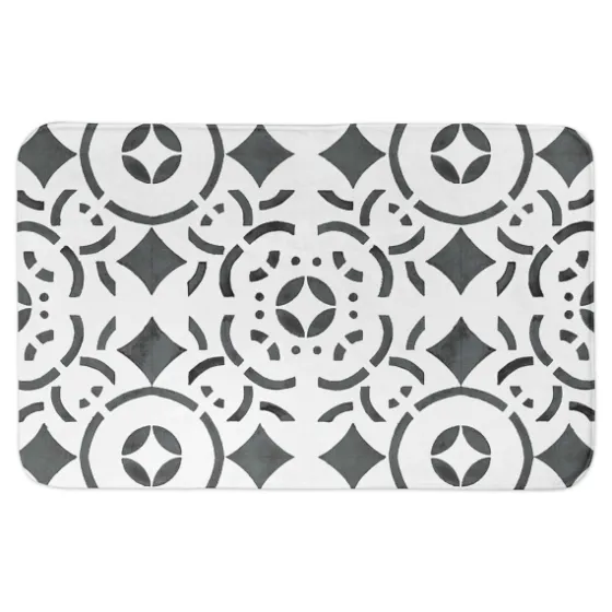 Geometric Tile Bath Mat-Kirkland's Home New