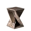 Geometric Twist Wood Accent Table-Kirkland's Home Outlet
