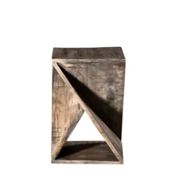 Geometric Twist Wood Accent Table-Kirkland's Home Outlet