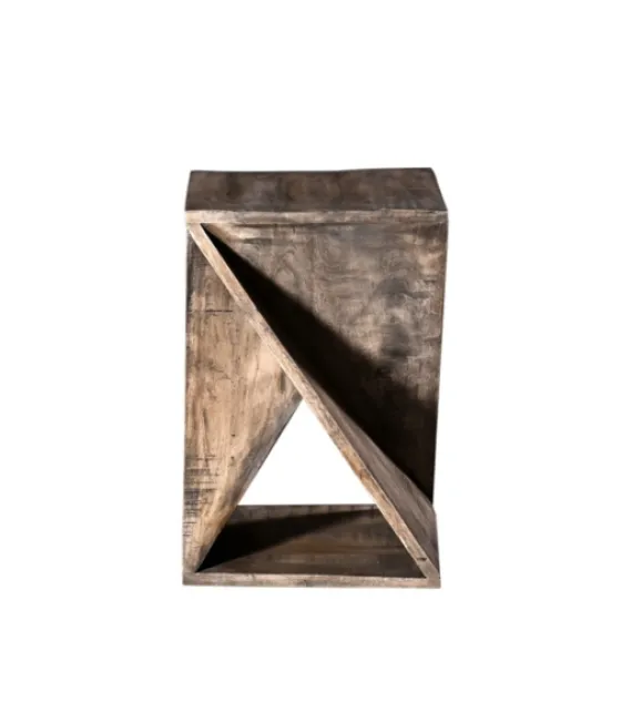 Geometric Twist Wood Accent Table-Kirkland's Home Outlet