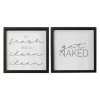 Get Naked Bathroom Plaques, Set Of 2-Kirkland's Home Cheap
