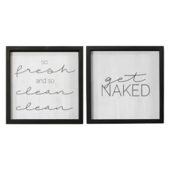 Get Naked Bathroom Plaques, Set Of 2-Kirkland's Home Cheap