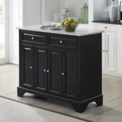 Gia Black And White Marble Kitchen Island-Kirkland's Home Store