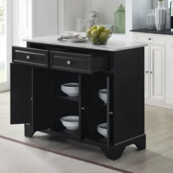 Gia Black And White Marble Kitchen Island-Kirkland's Home Store
