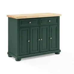 Gia Forest Green Wood Kitchen Island-Kirkland's Home Sale