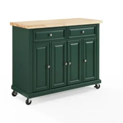 Gia Forest Green Wood Kitchen Island-Kirkland's Home Sale