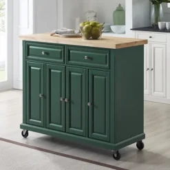 Gia Forest Green Wood Kitchen Island-Kirkland's Home Sale