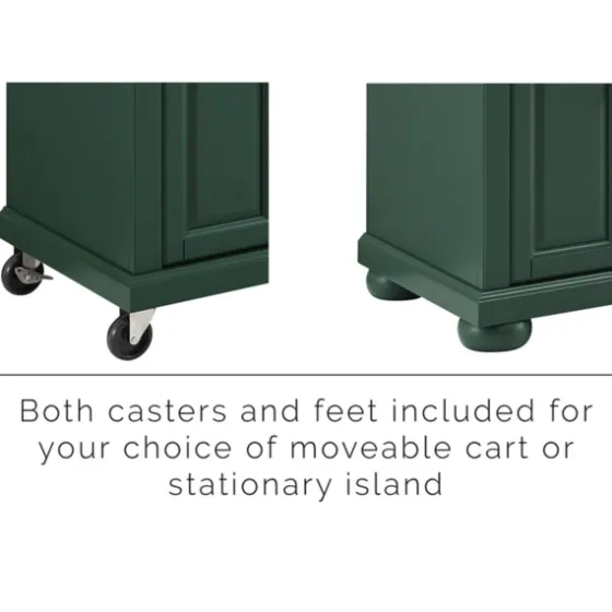 Gia Forest Green Wood Kitchen Island-Kirkland's Home Sale