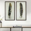 Gilded Feathers Canvas Art Prints, Set Of 2-Kirkland's Home New