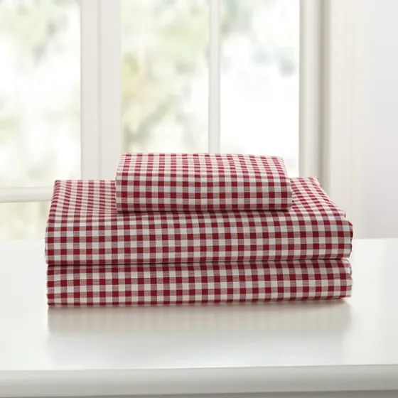 Gingham Full 3-Pc. Sheet Set-Kirkland's Home Fashion