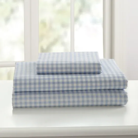 Gingham King 3-Pc. Sheet Set-Kirkland's Home Cheap