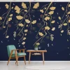 Gingko On Navy Peel And Stick Wall Mural-Kirkland's Home Shop