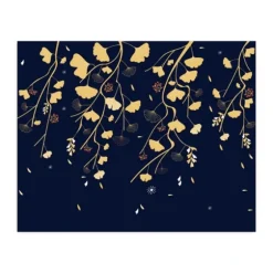Gingko On Navy Peel And Stick Wall Mural-Kirkland's Home Shop