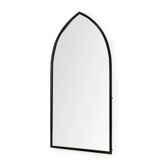 Giovanna Black Metal Pointed Arch Wall Mirror-Kirkland's Home Flash Sale