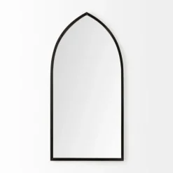 Giovanna Black Metal Pointed Arch Wall Mirror-Kirkland's Home Flash Sale