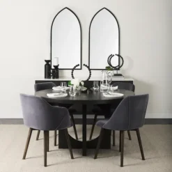 Giovanna Black Metal Pointed Arch Wall Mirror-Kirkland's Home Flash Sale