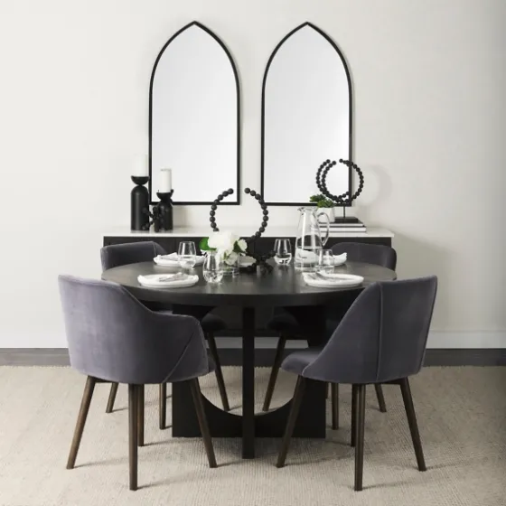 Giovanna Black Metal Pointed Arch Wall Mirror-Kirkland's Home Flash Sale
