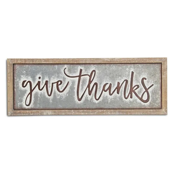 Give Thanks Sign-Kirkland's Home Best Sale
