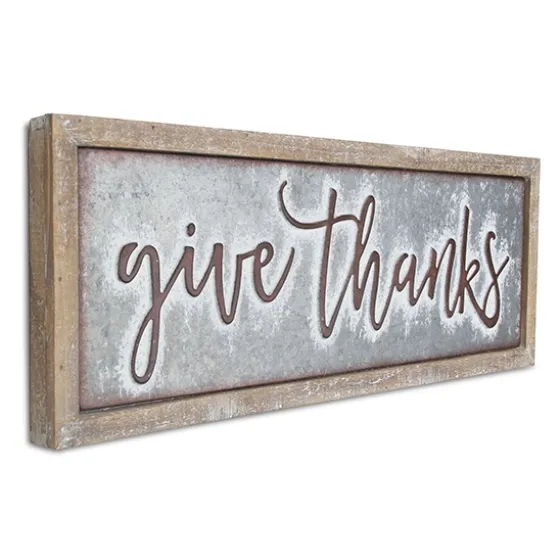Give Thanks Sign-Kirkland's Home Best Sale