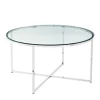 Glass & Chrome X-Base Coffee Table-Kirkland's Home Outlet