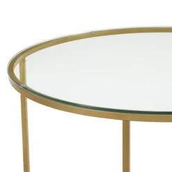 Glass & Gold X-Base Coffee Table-Kirkland's Home Outlet