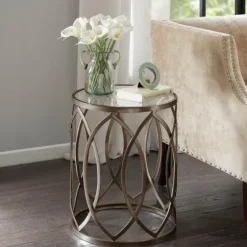 Glass And Metal Accent Table-Kirkland's Home Sale