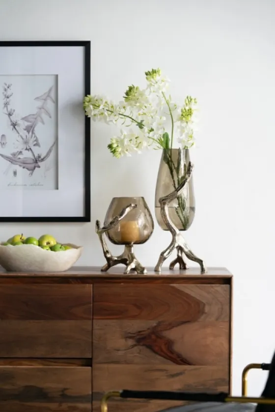 Glass And Metal Driftwood Candle Holder-Kirkland's Home Cheap