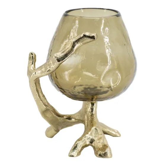 Glass And Metal Driftwood Candle Holder-Kirkland's Home Cheap