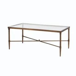 Glass And Metal Rectangle Porter Coffee Table-Kirkland's Home Sale