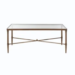 Glass And Metal Rectangle Porter Coffee Table-Kirkland's Home Sale