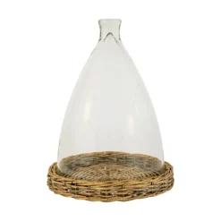 Glass And Wicker Base Cloche-Kirkland's Home Cheap
