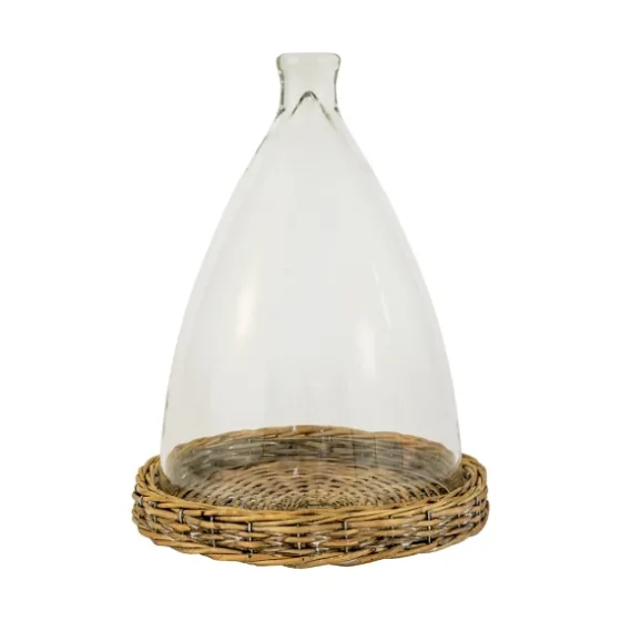 Glass And Wicker Base Cloche-Kirkland's Home Cheap
