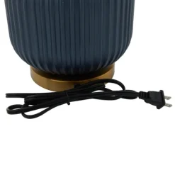 Glass Base Round Velvet Shade Table Lamp-Kirkland's Home Sale