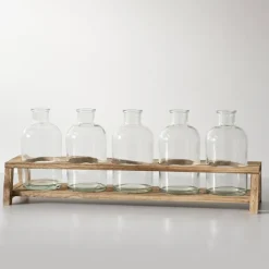 Glass Bottle Vase And Crate 5-Pc. Set-Kirkland's Home Online