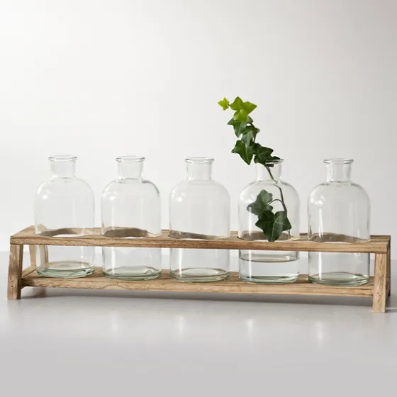 Glass Bottle Vase And Crate 5-Pc. Set-Kirkland's Home Online