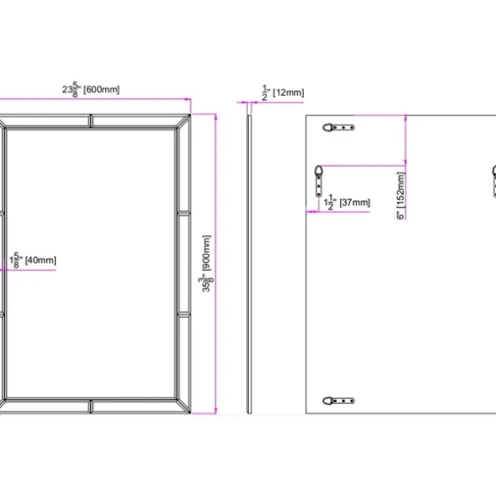Glass Divvy Rectangular Beveled Mirror-Kirkland's Home Online