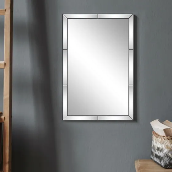 Glass Divvy Rectangular Beveled Mirror-Kirkland's Home Online