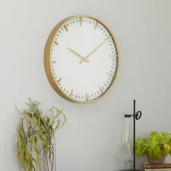 Glass Frame Gold Accent Wall Clock-Kirkland's Home New