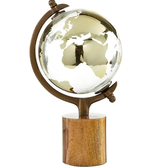 Glass Globe On Wooden Stand-Kirkland's Home Discount