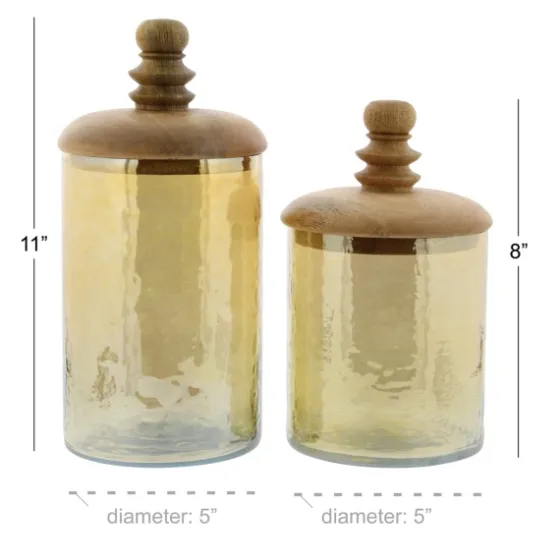 Glass Jars, Set Of 2-Kirkland's Home Outlet