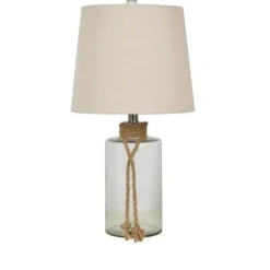 Glass Jug Table Lamp With Rope Trim-Kirkland's Home Best Sale