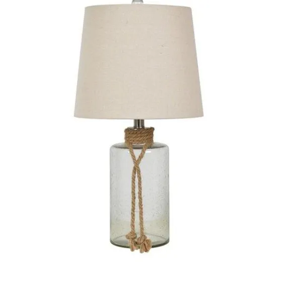 Glass Jug Table Lamp With Rope Trim-Kirkland's Home Best Sale