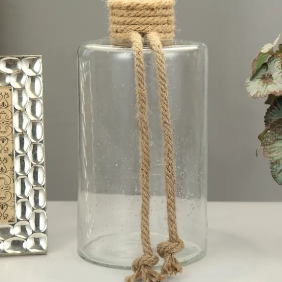 Glass Jug Table Lamp With Rope Trim-Kirkland's Home Best Sale