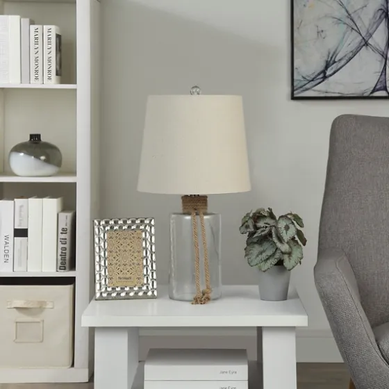 Glass Jug Table Lamp With Rope Trim-Kirkland's Home Best Sale