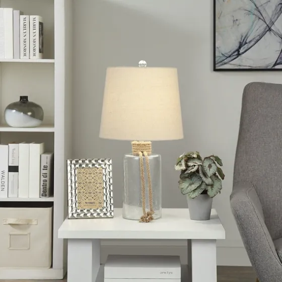 Glass Jug Table Lamp With Rope Trim-Kirkland's Home Best Sale