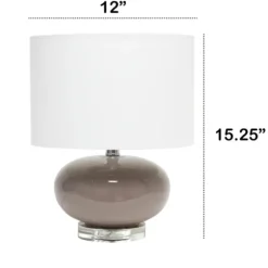 Glass Short Oval Table Lamp-Kirkland's Home Online