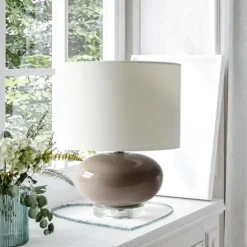 Glass Short Oval Table Lamp-Kirkland's Home Online